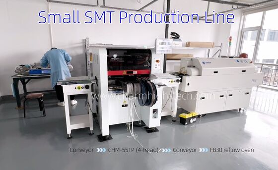 Hochpräzise 4-Kopf-SMT-Produktionslinie CHM-551P mit 4-Zonen-Reflow-Ofen für PCB-Bestückung