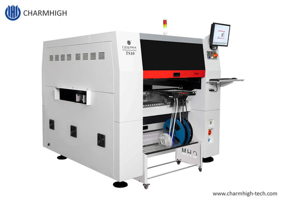 TS10 SMT Pick-and-Place-Maschine 10 Köpfe 100 Fütterungen 01005 Hochgeschwindigkeitsunterstützung