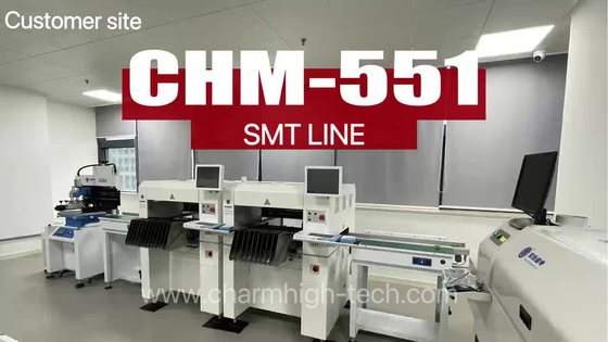 Kleine und mittlere SMT-Linie mit 3250 Stecnil Drucker CHM-551 SMT Pick and Place Machine 830 Reflow Oven