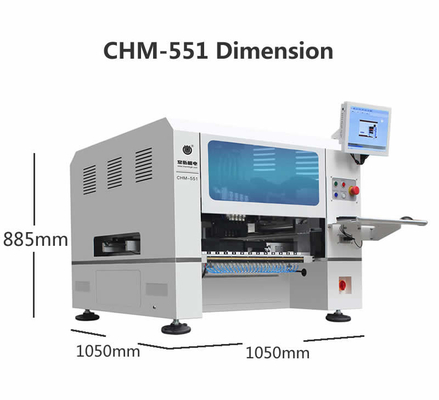 Hochpräzision 0201 Desktop-PCB-Versammlungslinie 4 Köpfe CHM-551 SMD-Pick-and-Place-Maschine Rückflussofen T962C