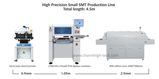 Semi-Auto 3250 Schweißpaste-Drucker, CHM-551 Pick-Place-Maschine, 830 Reflow-Ofen