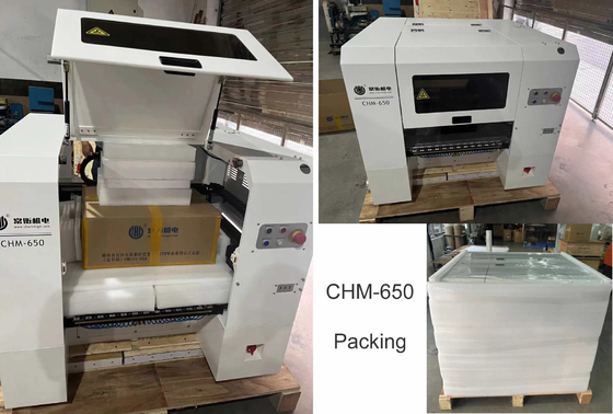 Automatische PCB-Schiene mit hoher Präzision 0201 Desktop-SMT-Pick-and-Place-Maschine 4 Köpfe CHM-650
