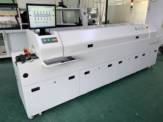 Vollautomatische Schiene 6 Temperaturzonen Bleifreier Rückflussofen 2200*350mm PC-Steuerung Heizmaschine
