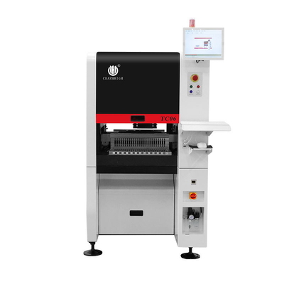 Neue schmale Konstruktion Hochpräzisionsmodul TC06 SMT Pick-and-Place-Maschine 6 Köpfe Unterstützung 01005