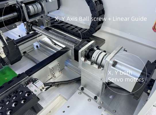 Hochgenaue industrielle 4-köpfige Pick-Place-Maschine mit Automatikwechselgerät, Unterstützung 0201 BGA
