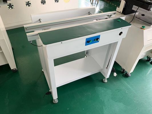 SMT Förderband PCB-Handling-Förderband mit 0,5/0,6/0,7/1,0/1,2m Länge, einstellbarer Geschwindigkeit 0-8000mm/min und Schienenbreitenbereich 50mm-350mm