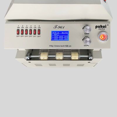 Teilt Tischplattenofen der rückflut-T961 mit Förderer 730*230mm Temp 6 lötende Maschine 3.5KW in Zonen auf