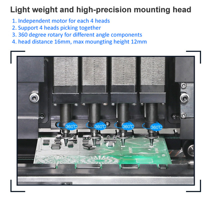 Charmhigh Tisch-SMT-Bestückungsmaschine, 4 Köpfe, 50 Feeder, High-End