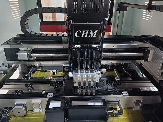 Hochpräzise 4-Kopf-SMT-Produktionslinie CHM-551P mit 4-Zonen-Reflow-Ofen für PCB-Bestückung