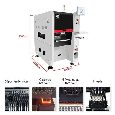 Bestseller 6 Köpfe TC06 Bestückungsmaschine Gusseisenrahmen SMT Chip Mounter