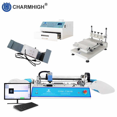 Kleine SMT-Produktionslinie mit Schablonendrucker Pick And Place Maschine Rückfluss Ofen 420