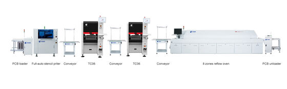 Doppelte TC06 Pick-and-Place-Maschinen Vollautomatische SMT-Produktionslinie