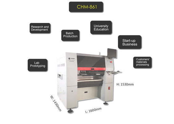 CHM-861 SMD Chip Mouter Pnp Machine 8 PWB-Fließband Zufuhren Köpfe 100